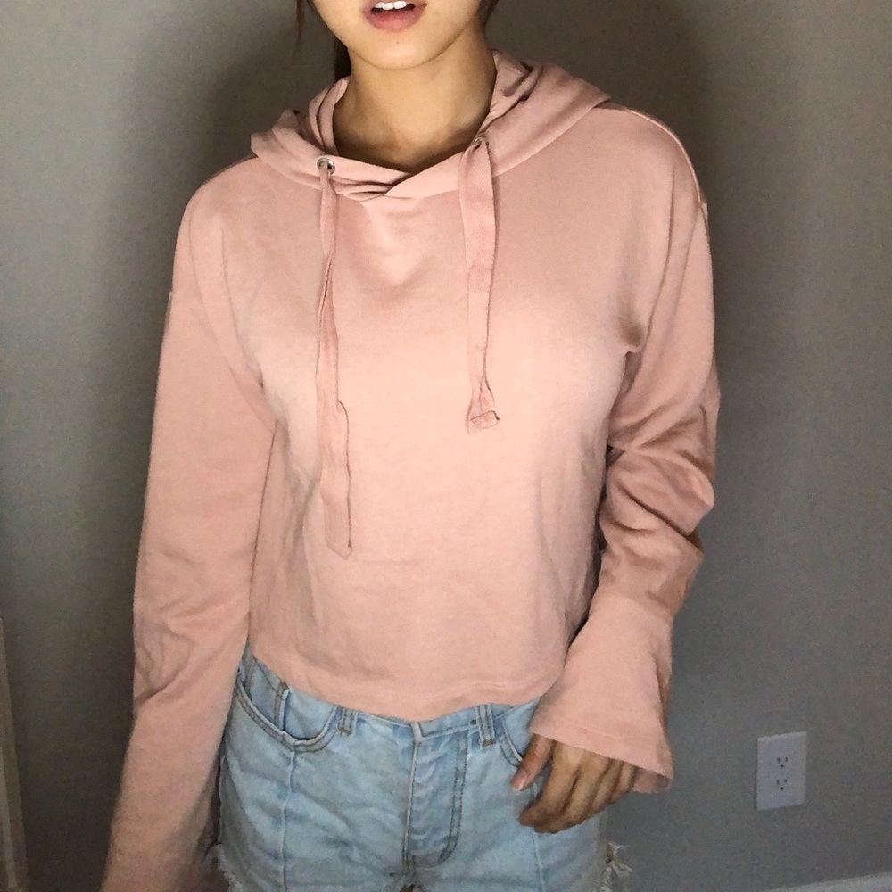 H&M Wizard Sleeve Crop Hoodie